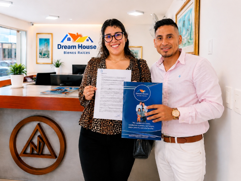 Familias felices en Dream House Bienes Raíces